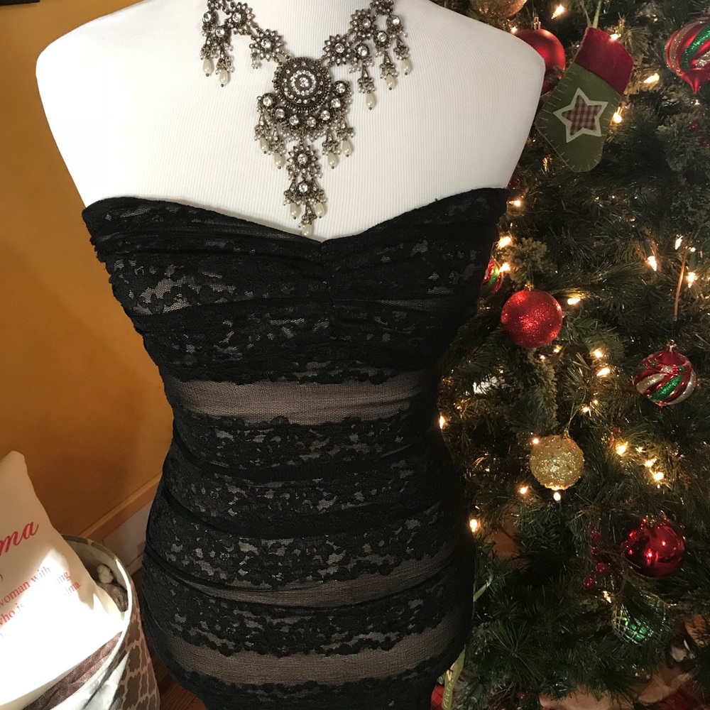 Black lace dress